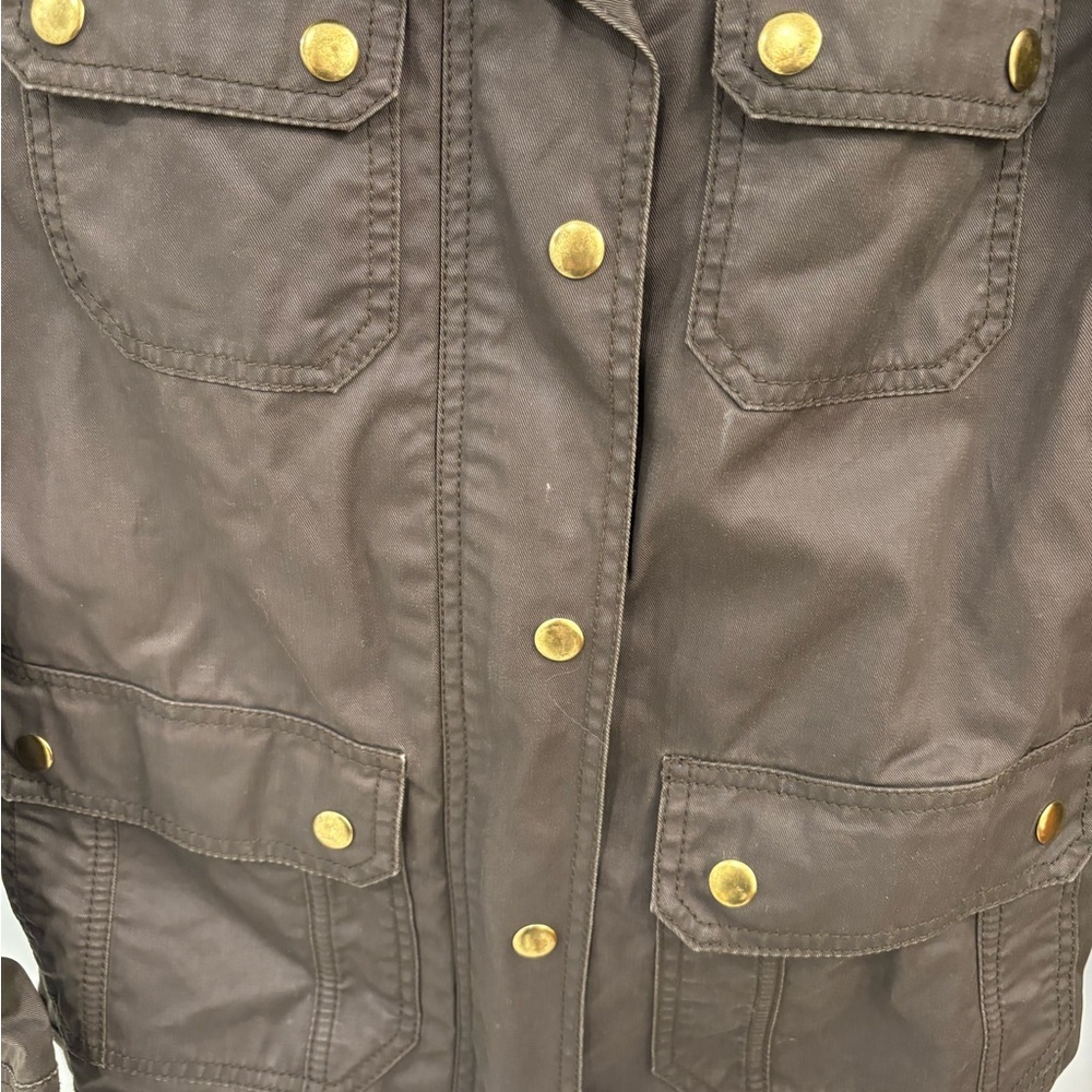 J. Crew Downtown Olive Green Utility Waxed Field Jacket Size XS - Picture 8 of 16